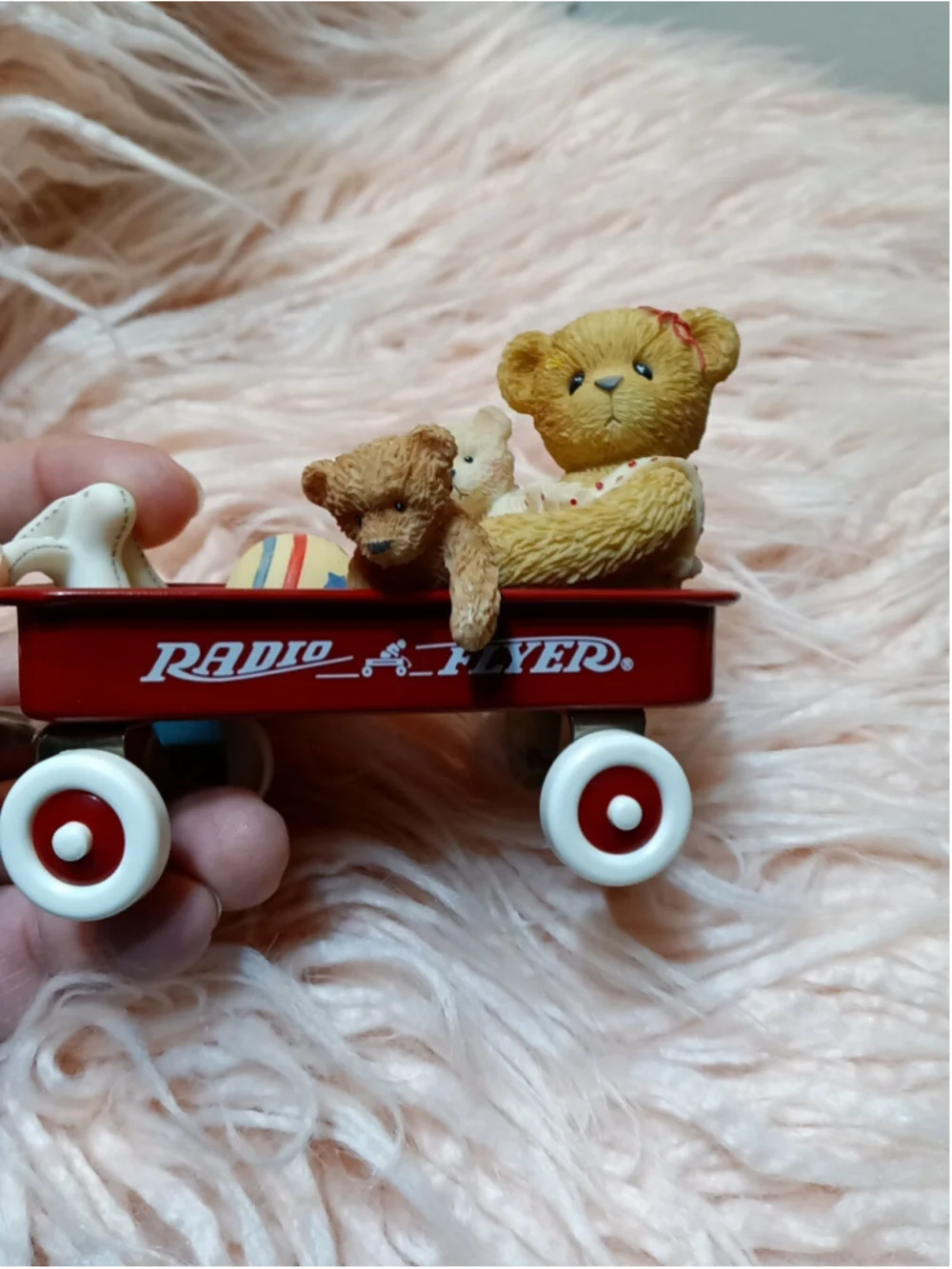 Cherishes Teddies Vernon Eva Wherever Life Takes You Red Radio Flyer Wagon Ride